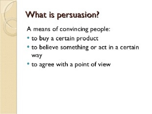 persuation
